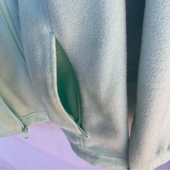 COLUMBIA FLEECE ZIPPER JACKET MINT GREEN SIZE S - Picture 6 of 6